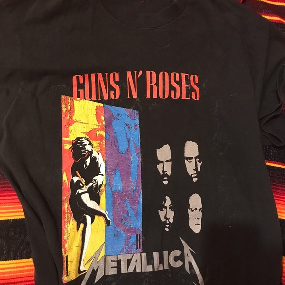1992 Vintage guns n roses and metallica shirt - Picture 2 of 3